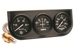 GAUGE CONSOLE, OILP/WTMP/AMP, 2-1/16", 100 PSI/280 F/60A, BLK DIAL, BLK BZ